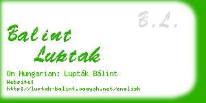 balint luptak business card