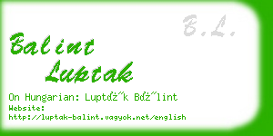 balint luptak business card